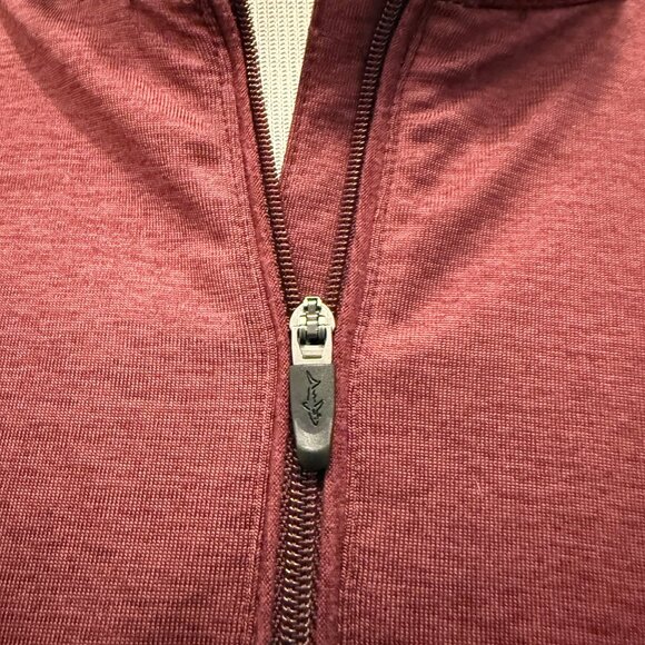 Greg Norman Quarter Zip Pullover, Men's Size M, Burgandy - Picture 2 of 5